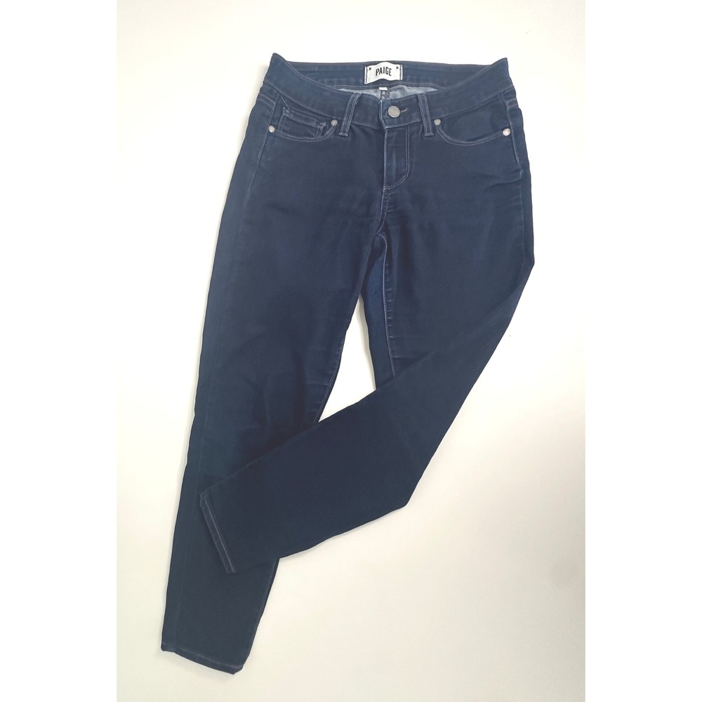 Paige Dark Wash Skinny Jeans Slim Fit Denim Everyday Style Size 26